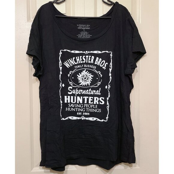 torrid Tops - Torrid Supernatural Winchester Bros Hunters Family Business Scoop Neck Tee